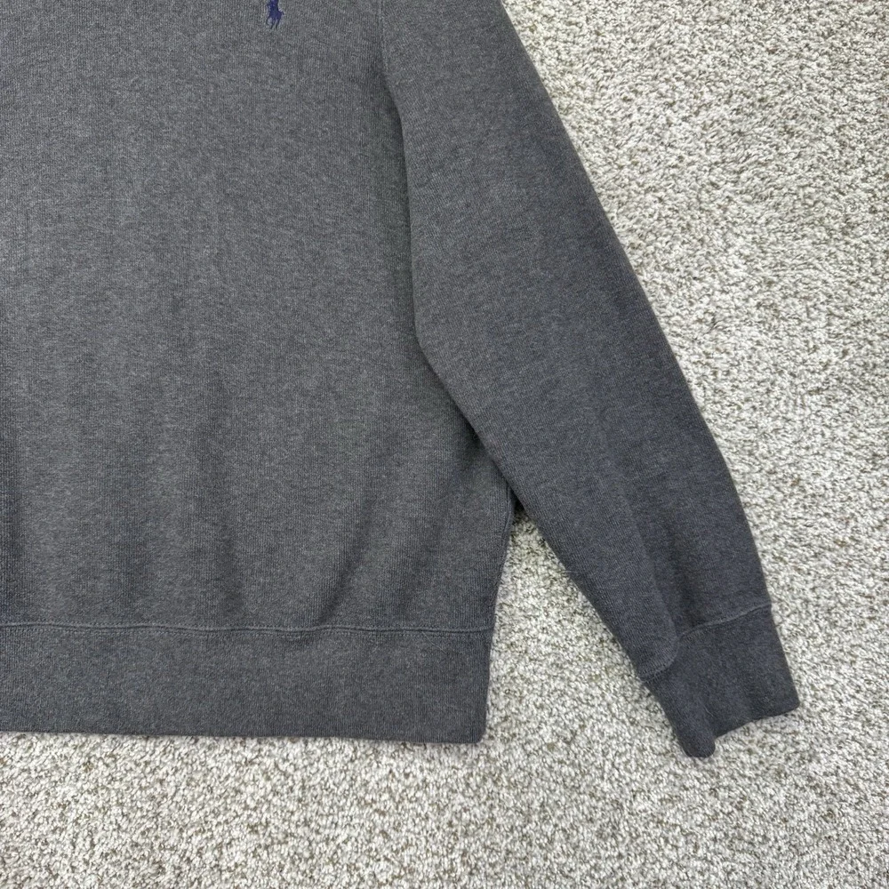 Polo Ralph Lauren Shawl Neck Sweater Men's Size XL Gray Pullover 100% Cotton